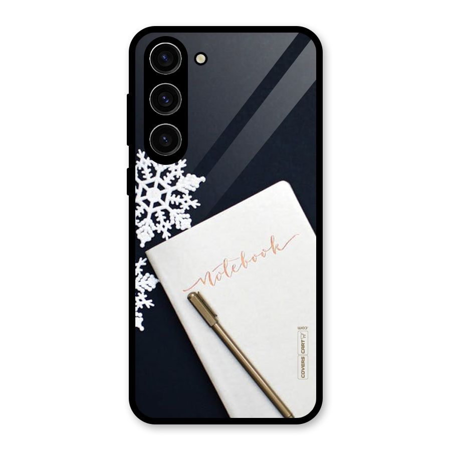 Snowflake Notebook Glass Back Case for Galaxy S23 Plus