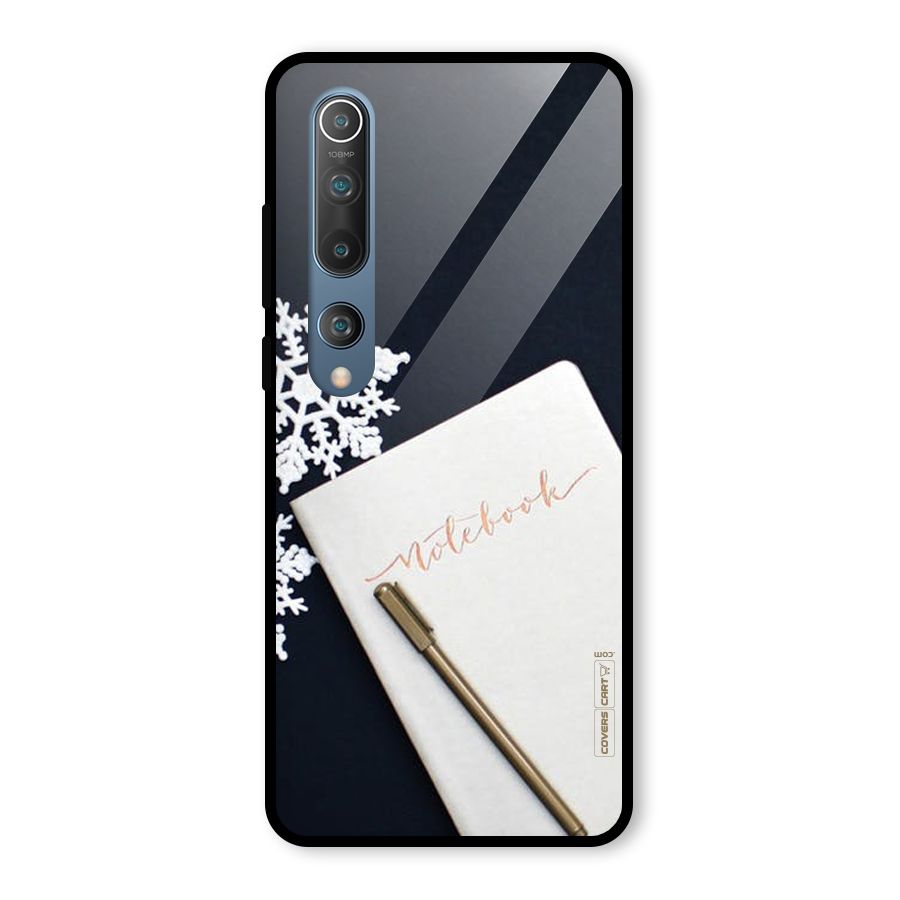 Snowflake Notebook Glass Back Case for Mi 10