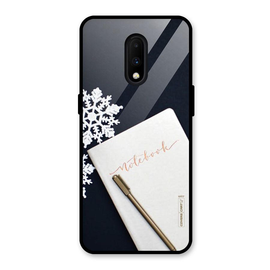Snowflake Notebook Glass Back Case for OnePlus 7