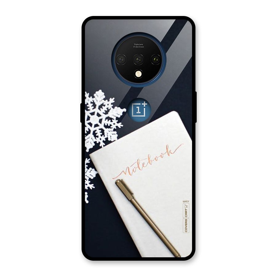 Snowflake Notebook Glass Back Case for OnePlus 7T