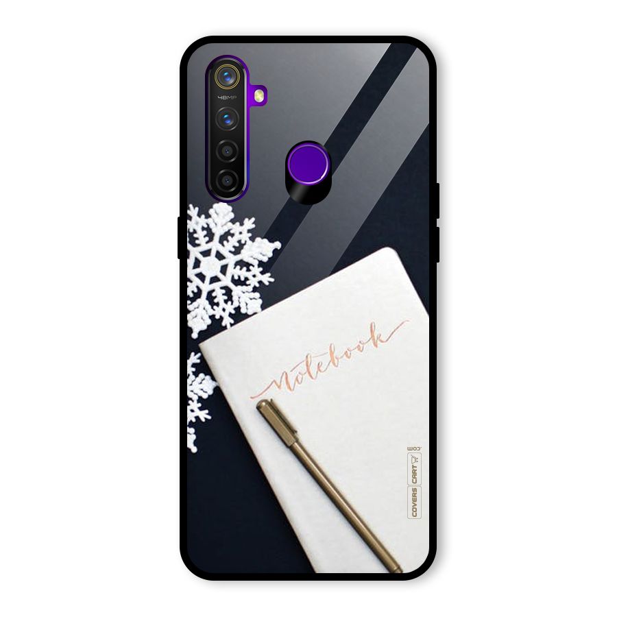 Snowflake Notebook Glass Back Case for Realme 5 Pro