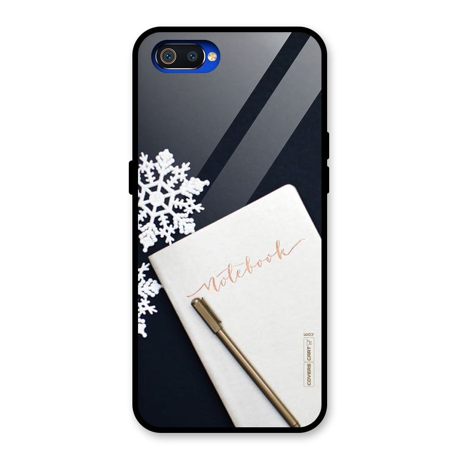 Snowflake Notebook Glass Back Case for Realme C2