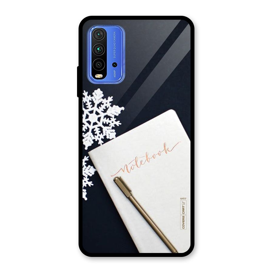 Snowflake Notebook Glass Back Case for Redmi 9 Power