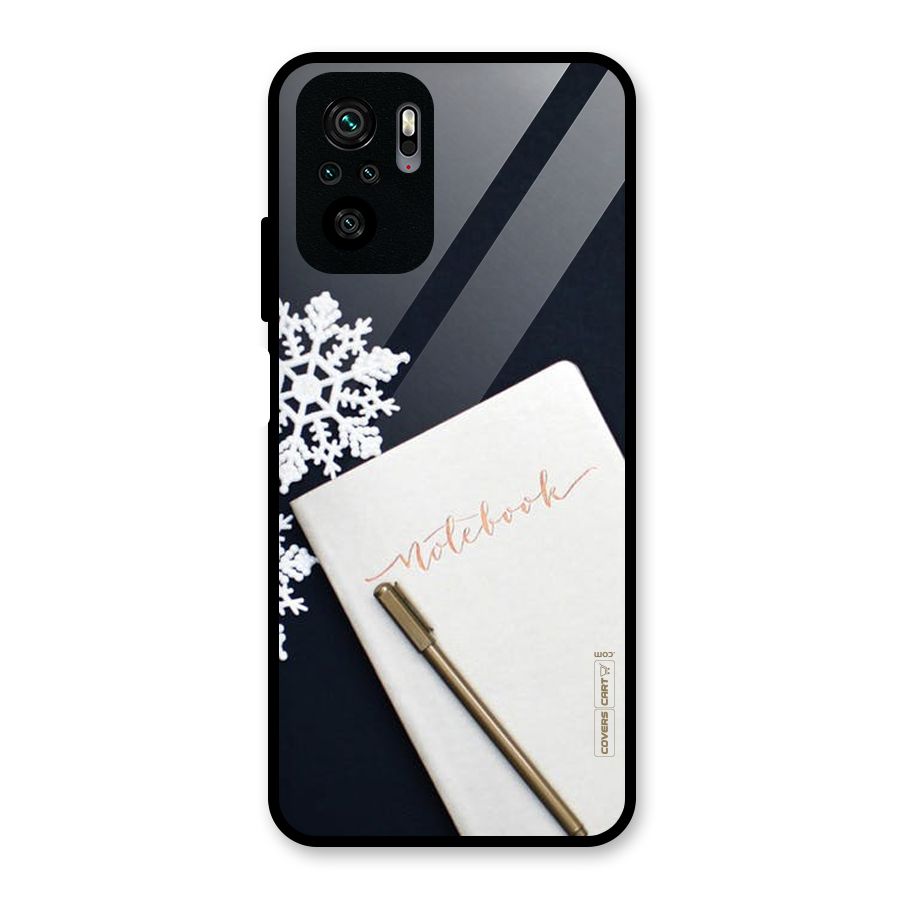 Snowflake Notebook Glass Back Case for Redmi Note 10S