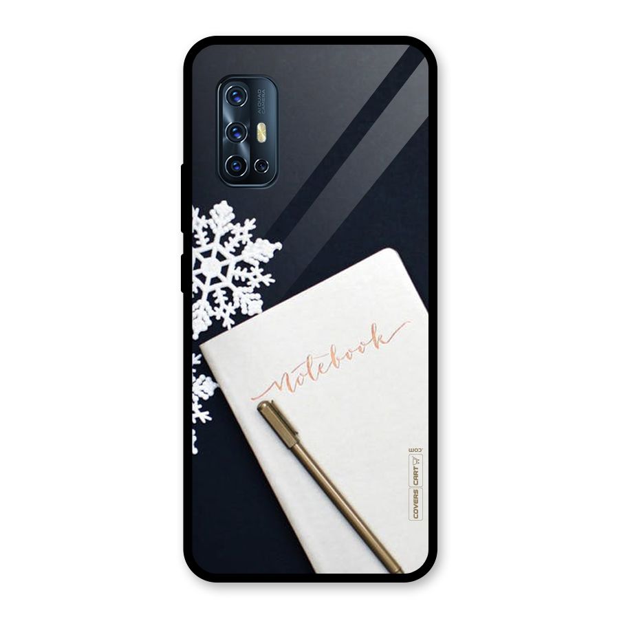 Snowflake Notebook Glass Back Case for Vivo V17