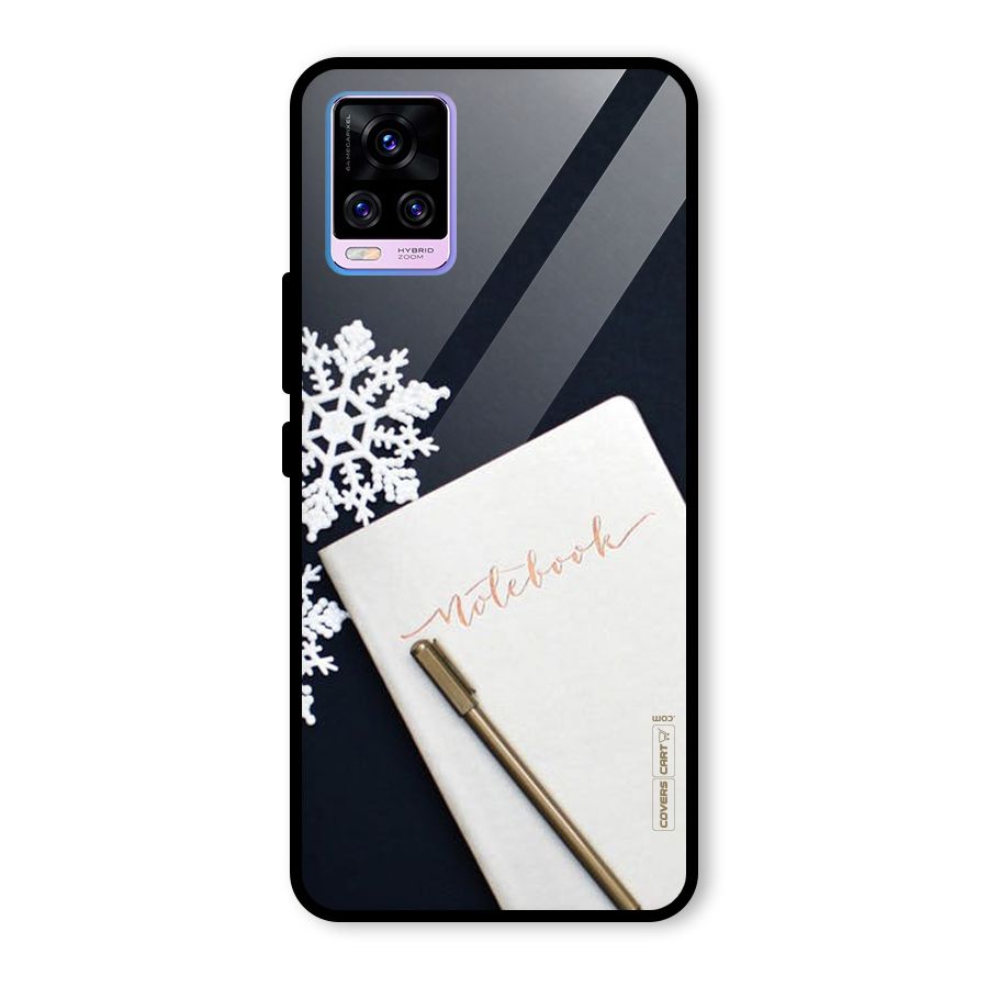 Snowflake Notebook Glass Back Case for Vivo V20 Pro