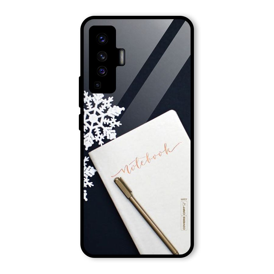 Snowflake Notebook Glass Back Case for Vivo X50