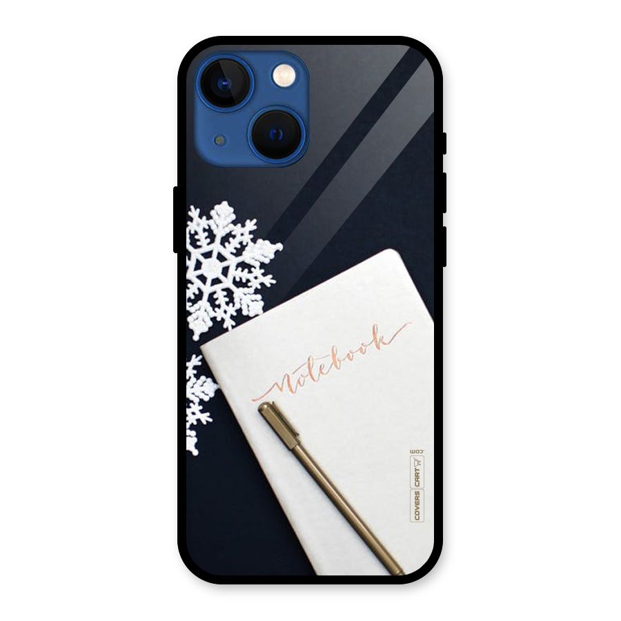 Snowflake Notebook Glass Back Case for iPhone 13 Mini