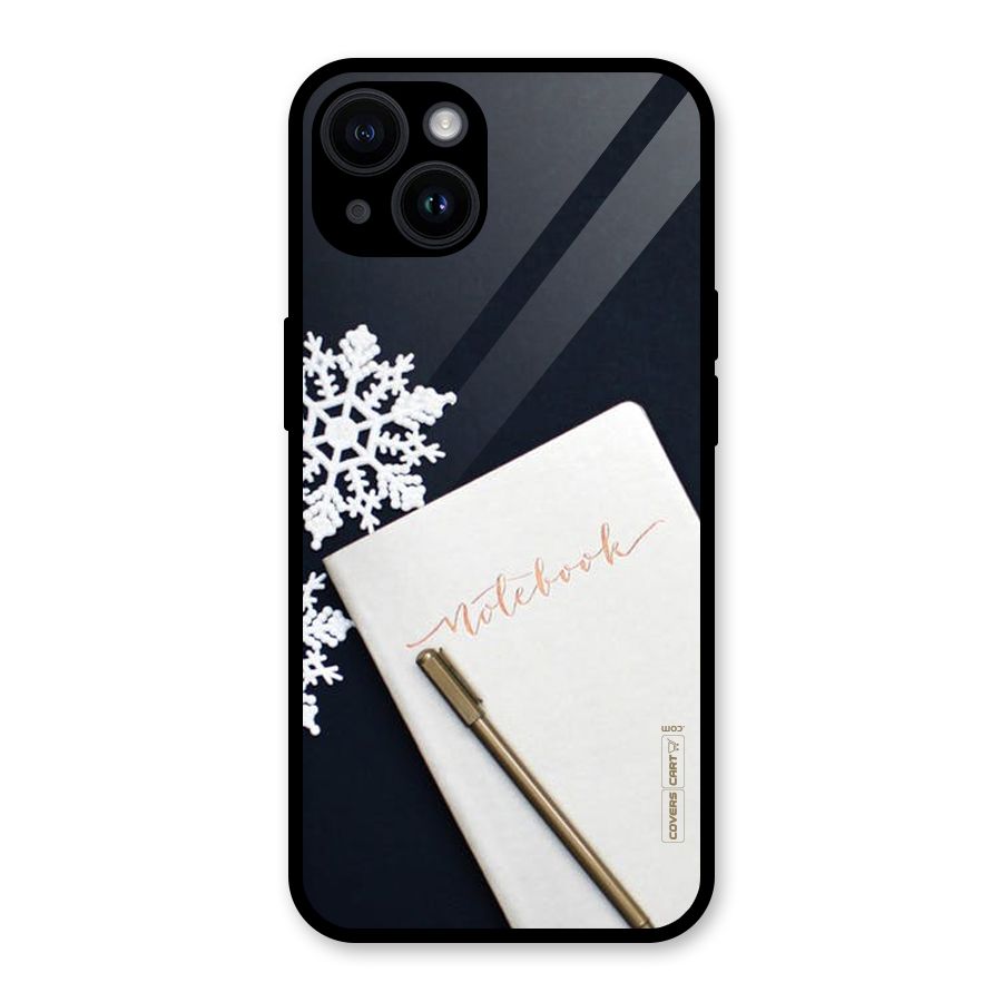 Snowflake Notebook Glass Back Case for iPhone 14