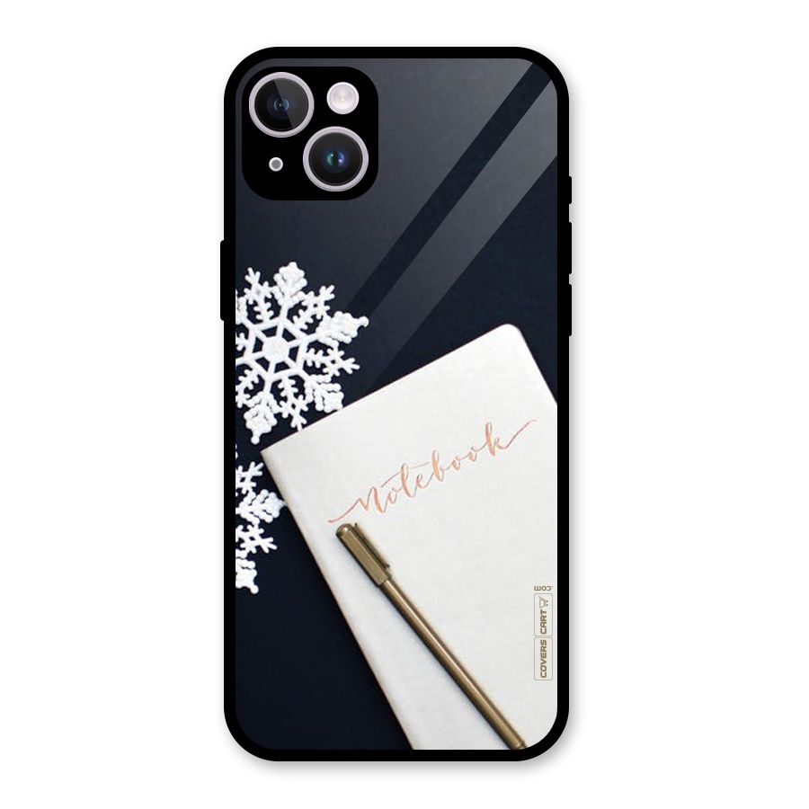 Snowflake Notebook Glass Back Case for iPhone 14 Plus