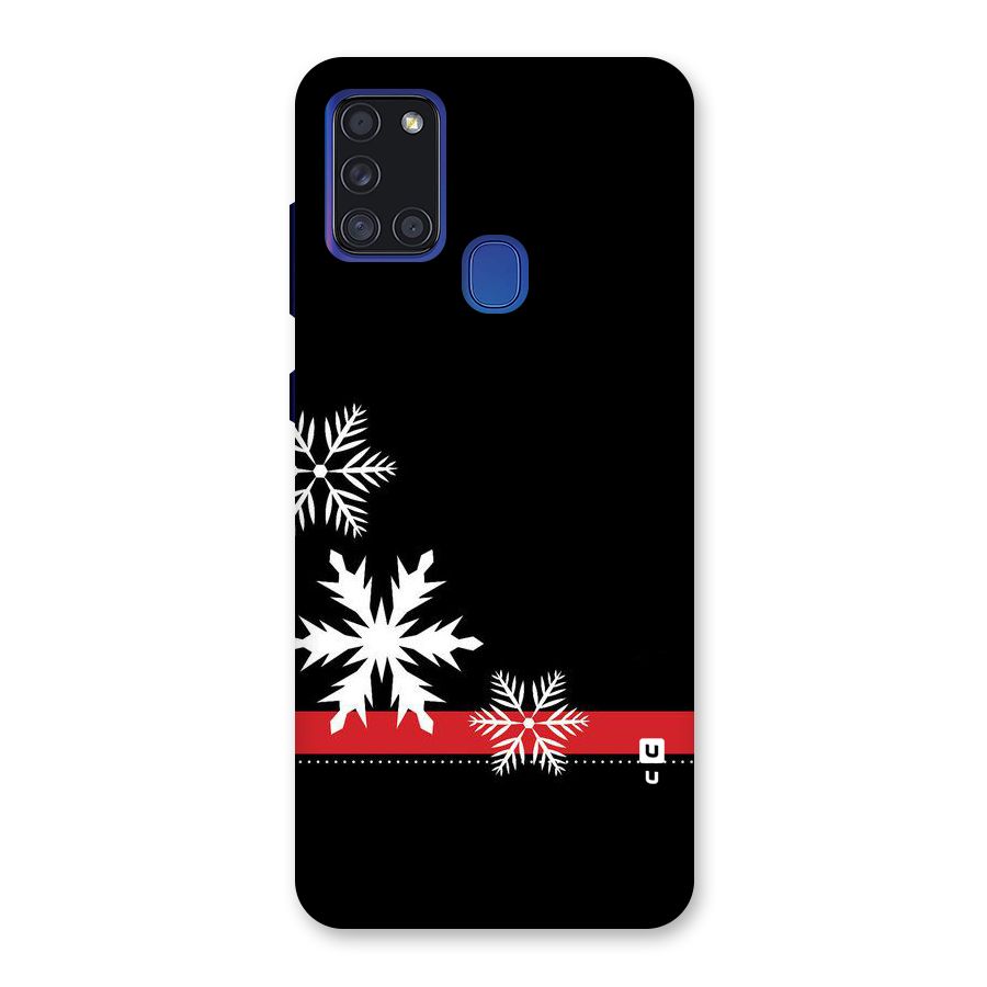 Snowflake Ribbon Back Case for Galaxy A21s
