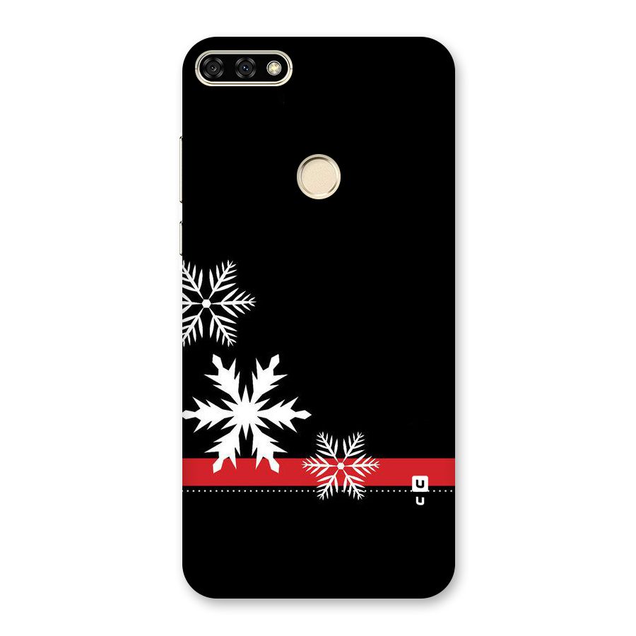 Snowflake Ribbon Back Case for Honor 7A