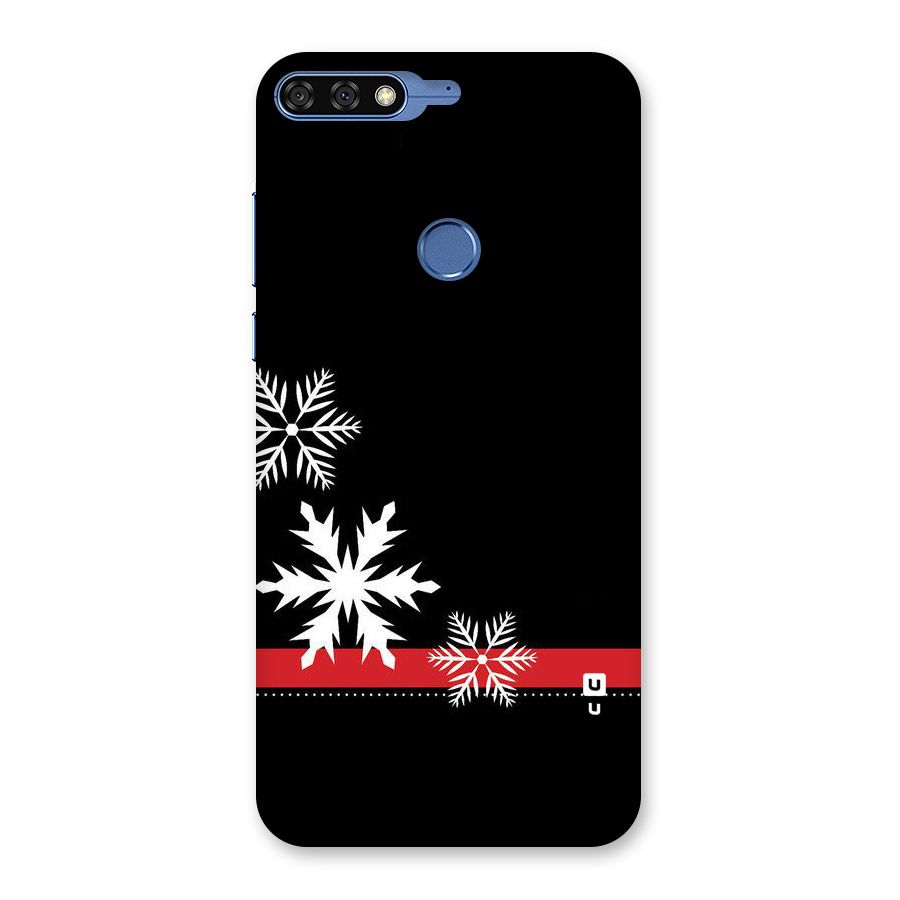 Snowflake Ribbon Back Case for Honor 7C