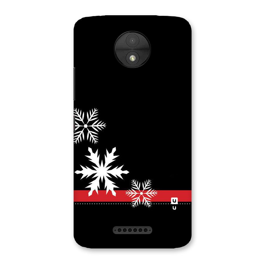 Snowflake Ribbon Back Case for Moto C