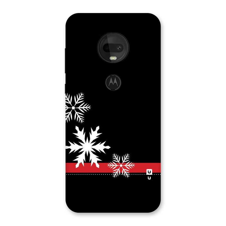 Snowflake Ribbon Back Case for Moto G7