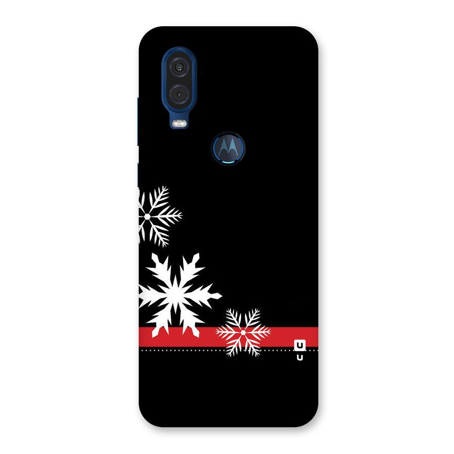 Snowflake Ribbon Back Case for Motorola One Vision