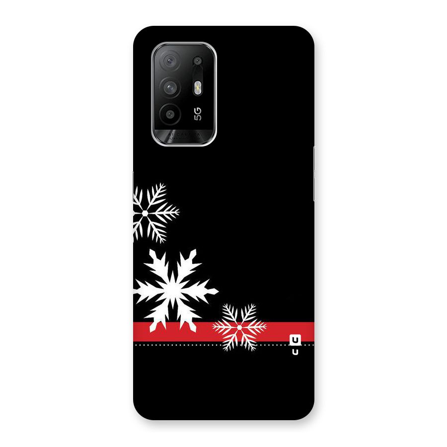 Snowflake Ribbon Back Case for Oppo F19 Pro Plus 5G