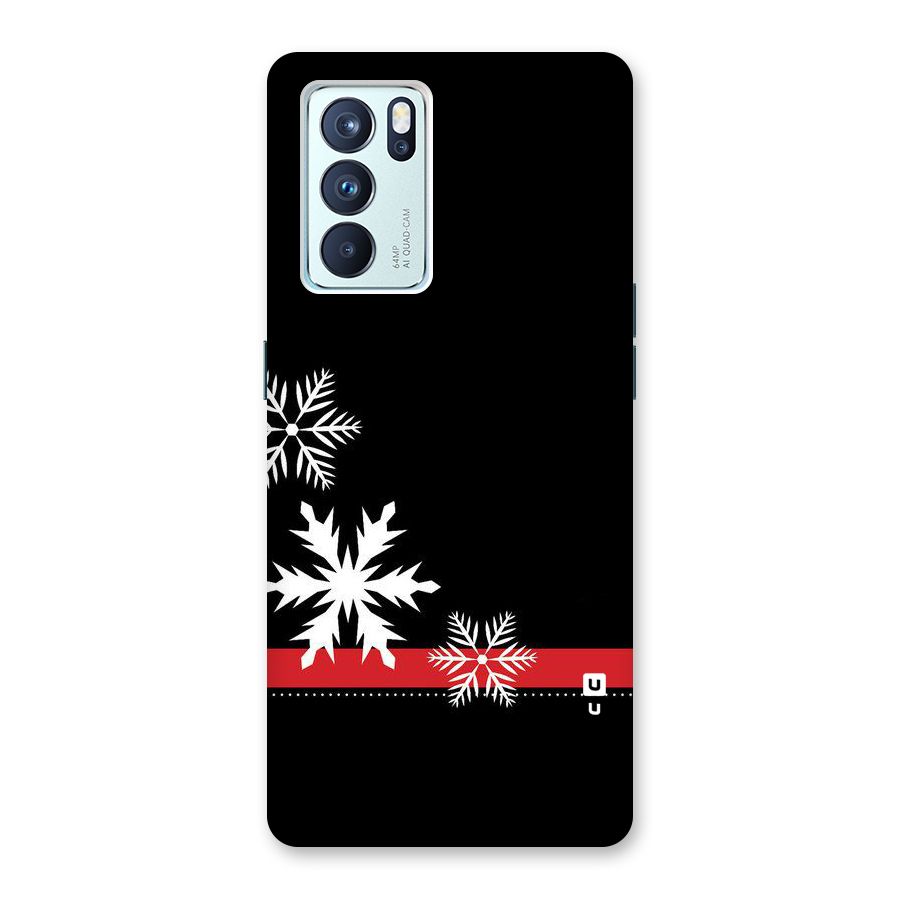Snowflake Ribbon Back Case for Oppo Reno6 Pro 5G