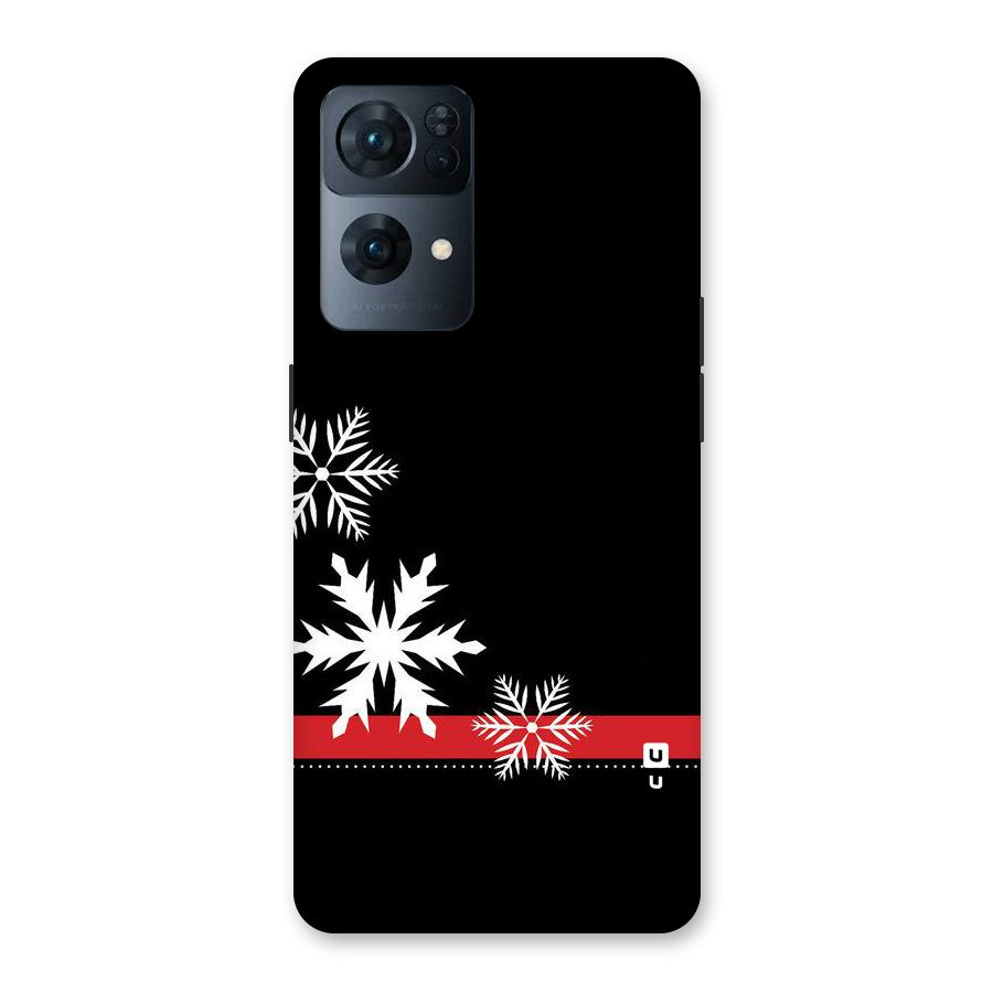 Snowflake Ribbon Back Case for Oppo Reno7 Pro 5G