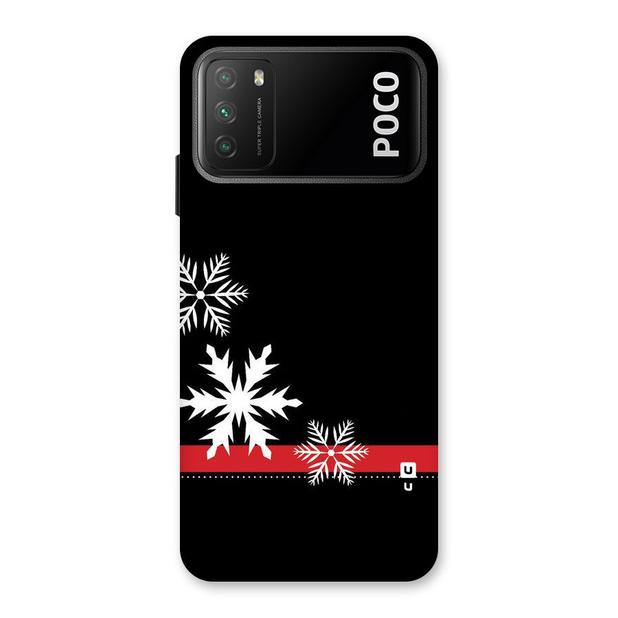 Snowflake Ribbon Back Case for Poco M3