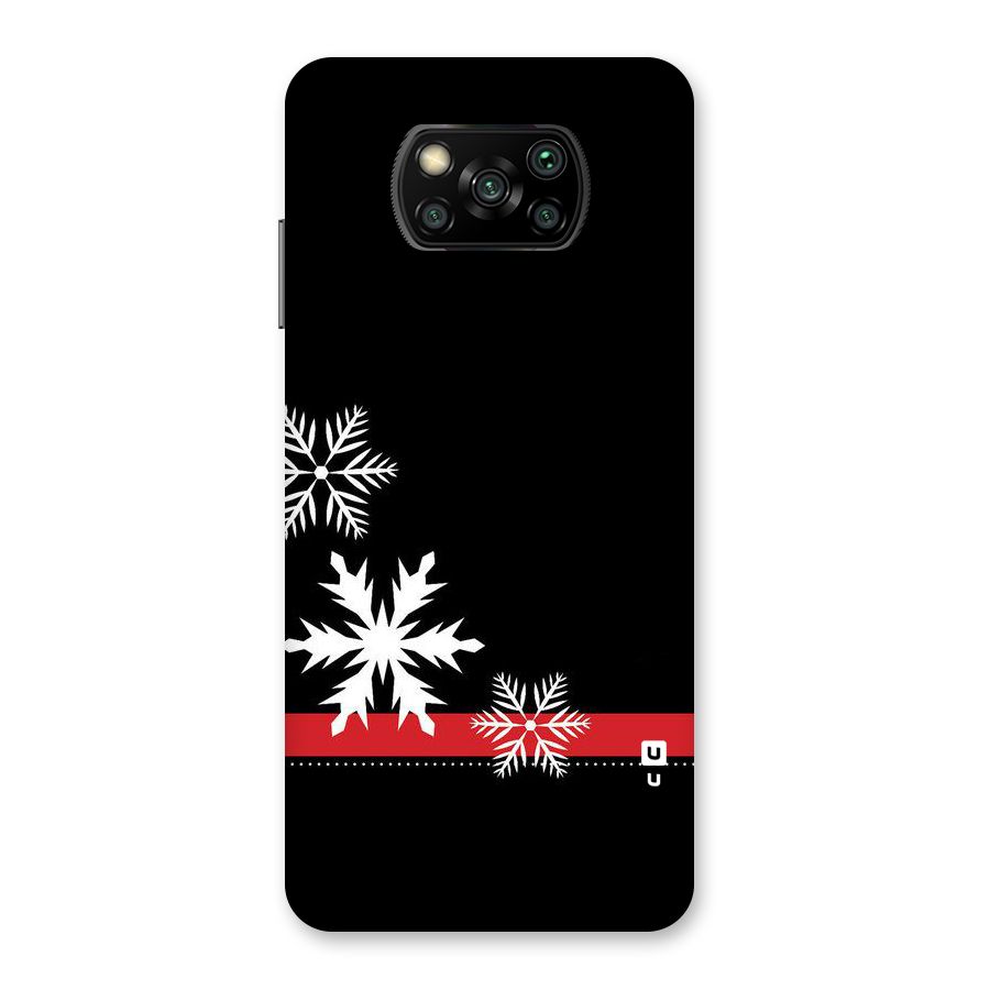 Snowflake Ribbon Back Case for Poco X3