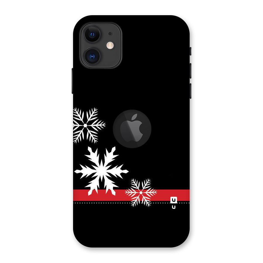 Snowflake Ribbon Back Case for iPhone 11 Logo Cut