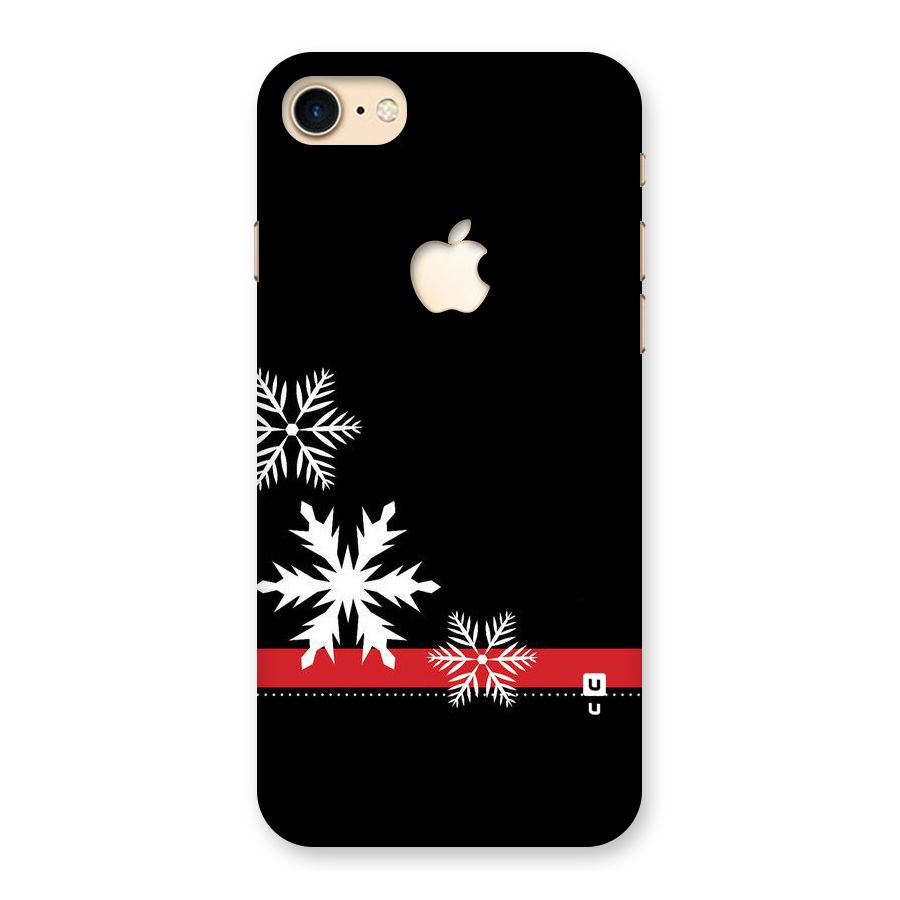 Snowflake Ribbon Back Case for iPhone 7 Apple Cut