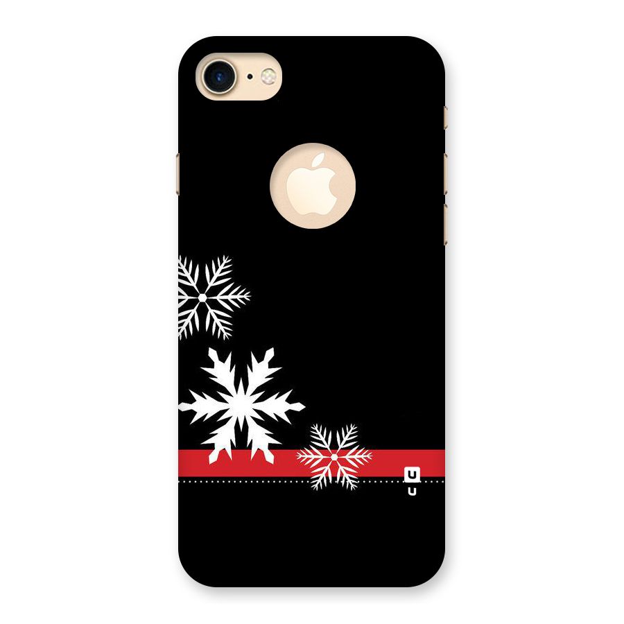Snowflake Ribbon Back Case for iPhone 7 Logo Cut
