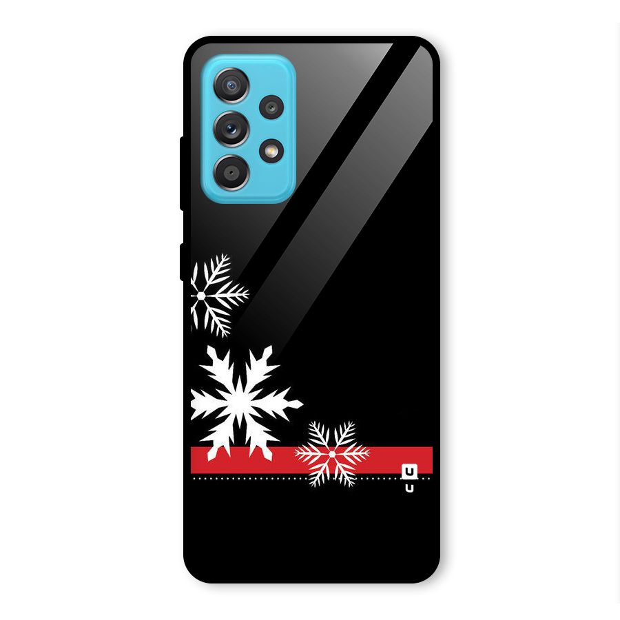 Snowflake Ribbon Glass Back Case for Galaxy A52