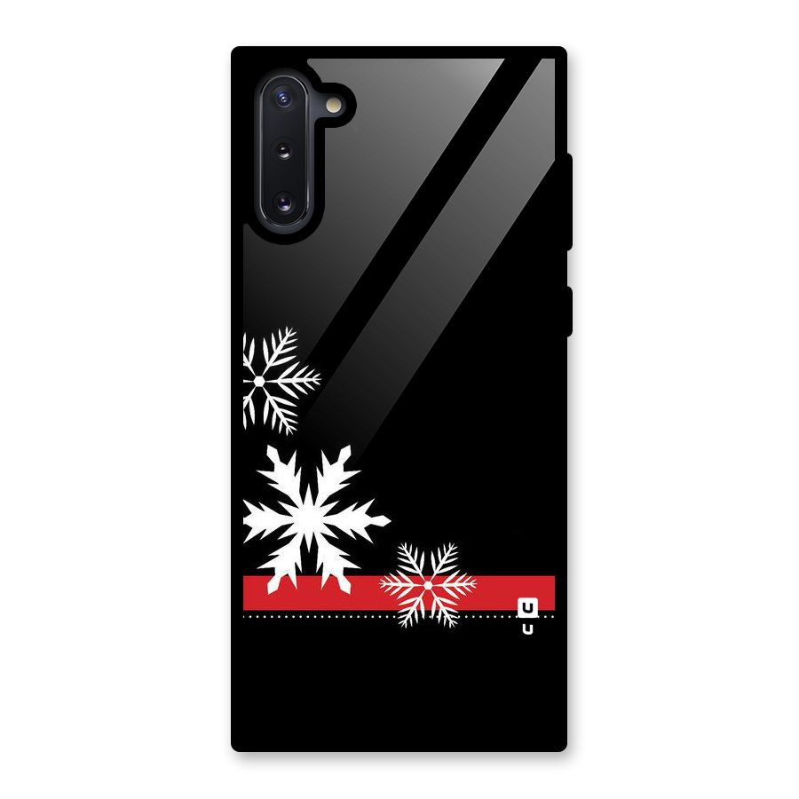 Snowflake Ribbon Glass Back Case for Galaxy Note 10