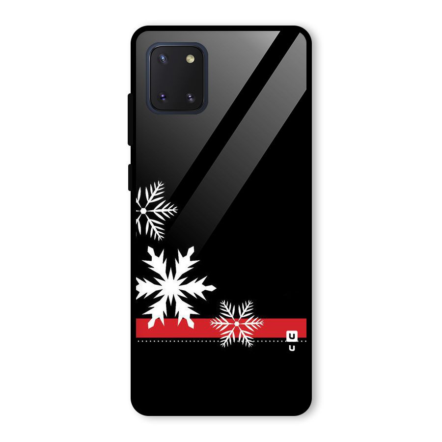 Snowflake Ribbon Glass Back Case for Galaxy Note 10 Lite