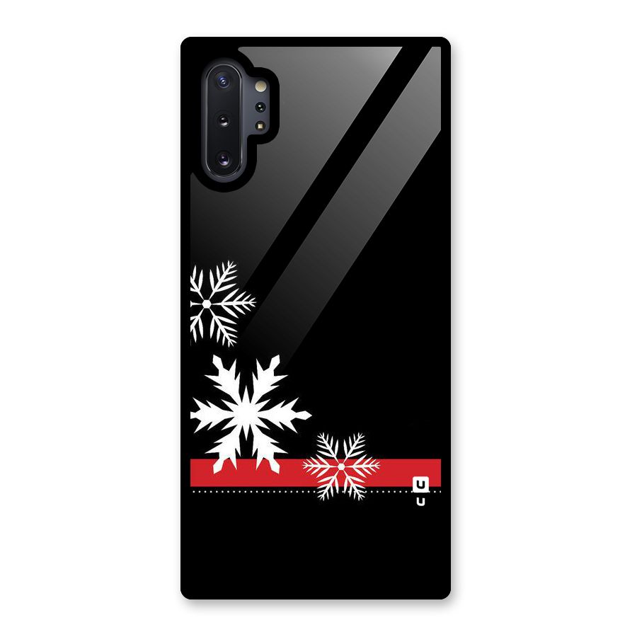 Snowflake Ribbon Glass Back Case for Galaxy Note 10 Plus
