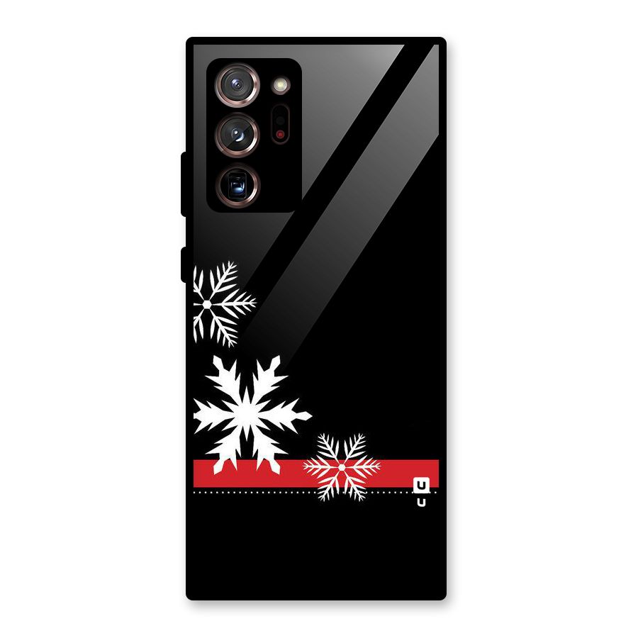 Snowflake Ribbon Glass Back Case for Galaxy Note 20 Ultra