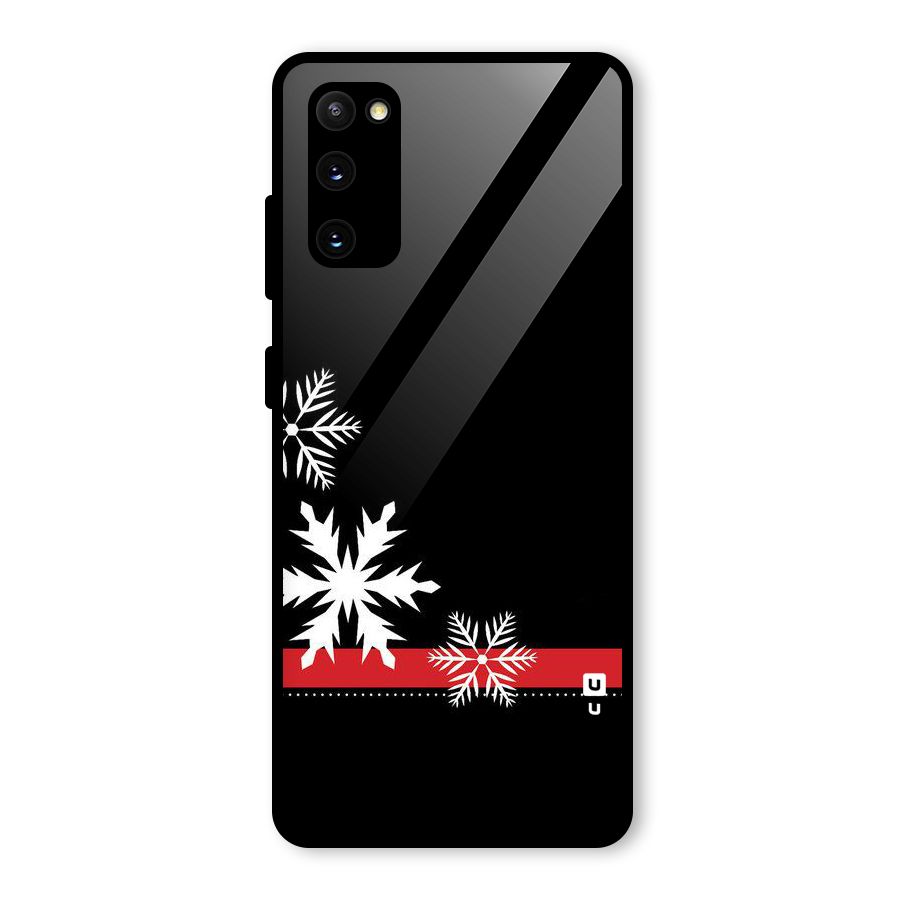 Snowflake Ribbon Glass Back Case for Galaxy S20 FE 5G