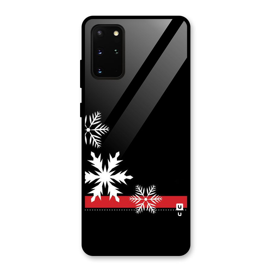 Snowflake Ribbon Glass Back Case for Galaxy S20 Plus