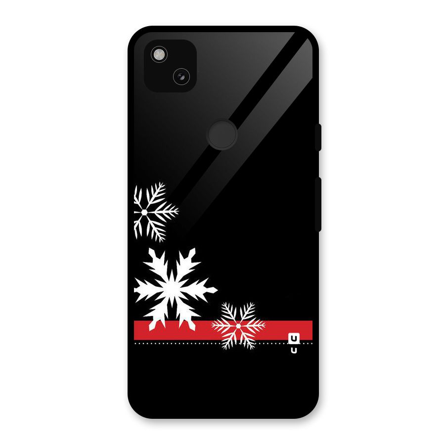 Snowflake Ribbon Glass Back Case for Google Pixel 4a