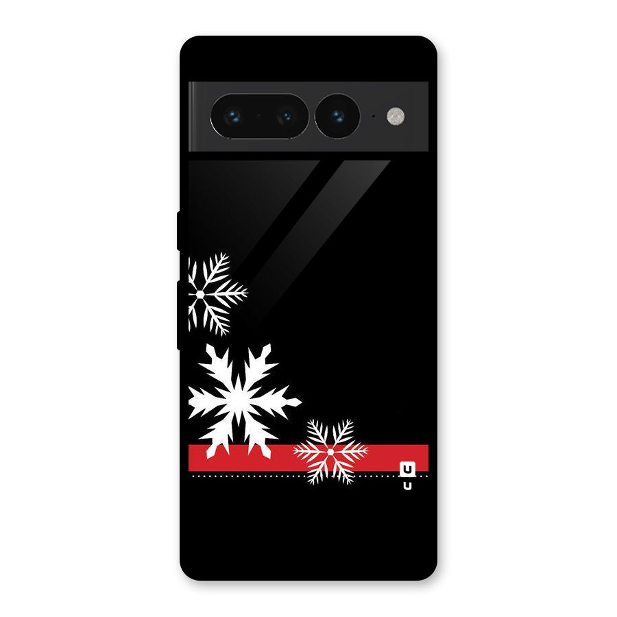 Snowflake Ribbon Glass Back Case for Google Pixel 7 Pro