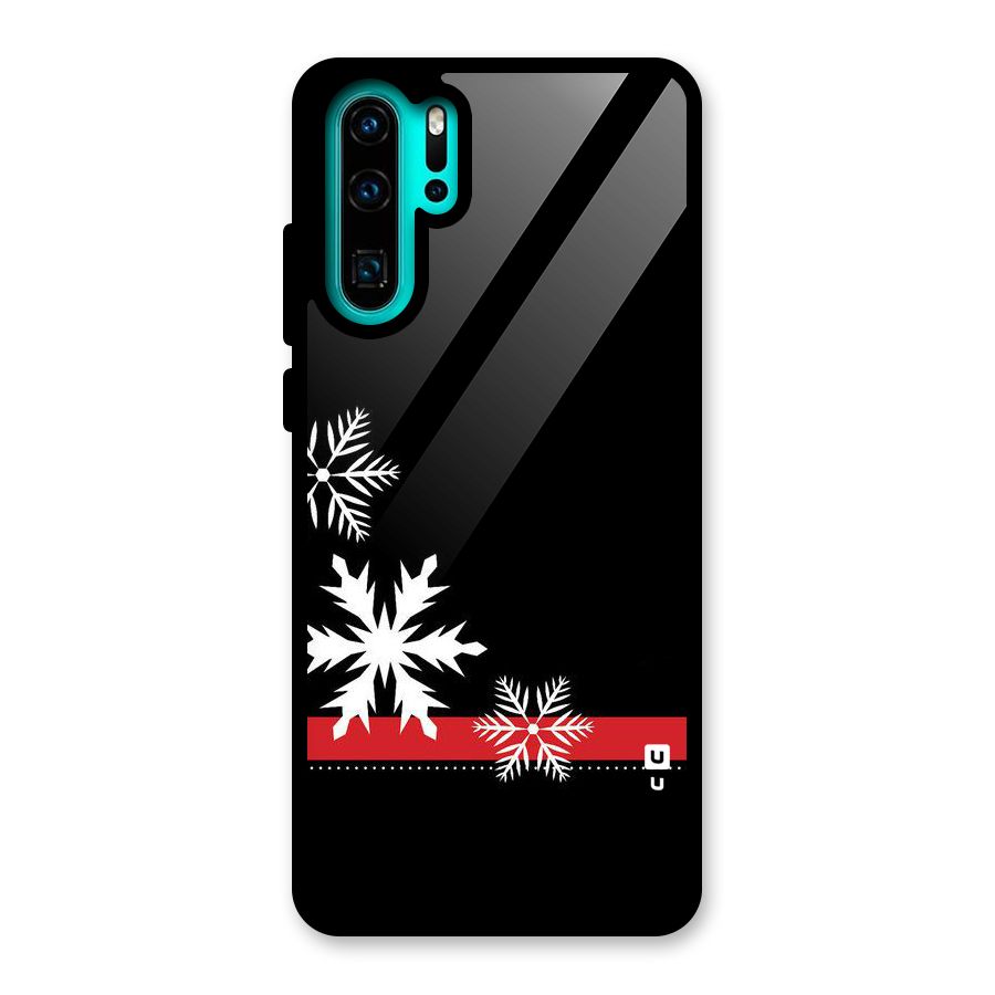 Snowflake Ribbon Glass Back Case for Huawei P30 Pro