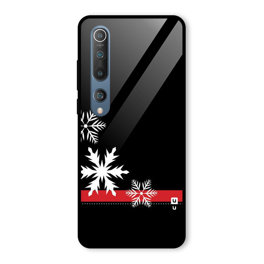 Snowflake Ribbon Glass Back Case for Mi 10