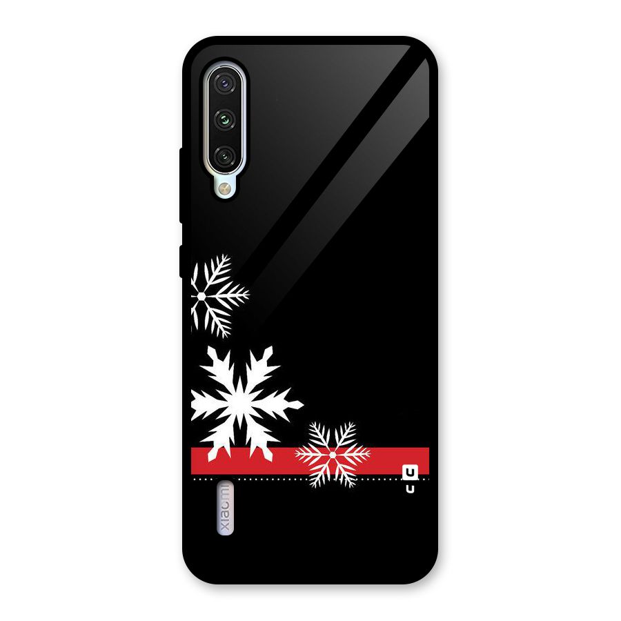 Snowflake Ribbon Glass Back Case for Mi A3