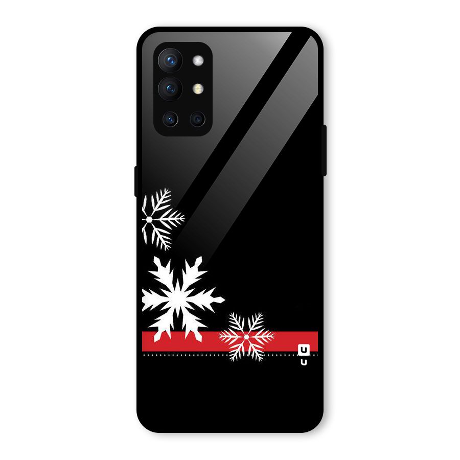 Snowflake Ribbon Glass Back Case for OnePlus 9R