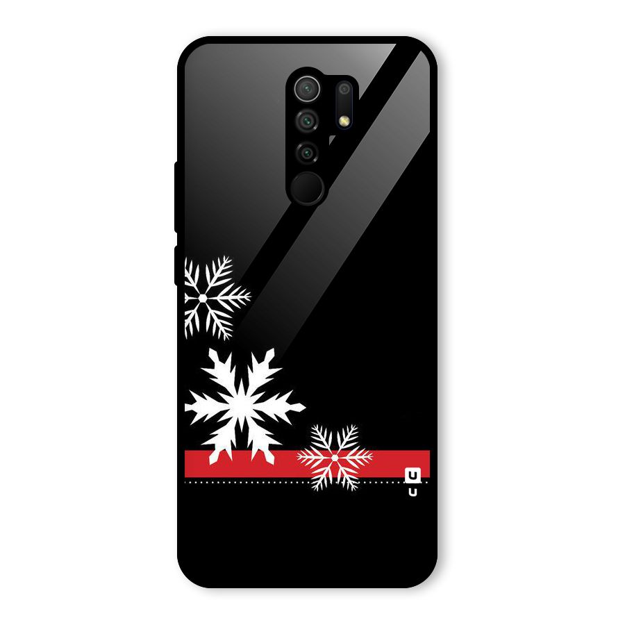 Snowflake Ribbon Glass Back Case for Poco M2