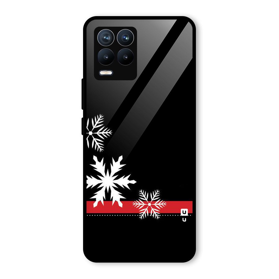 Snowflake Ribbon Glass Back Case for Realme 8