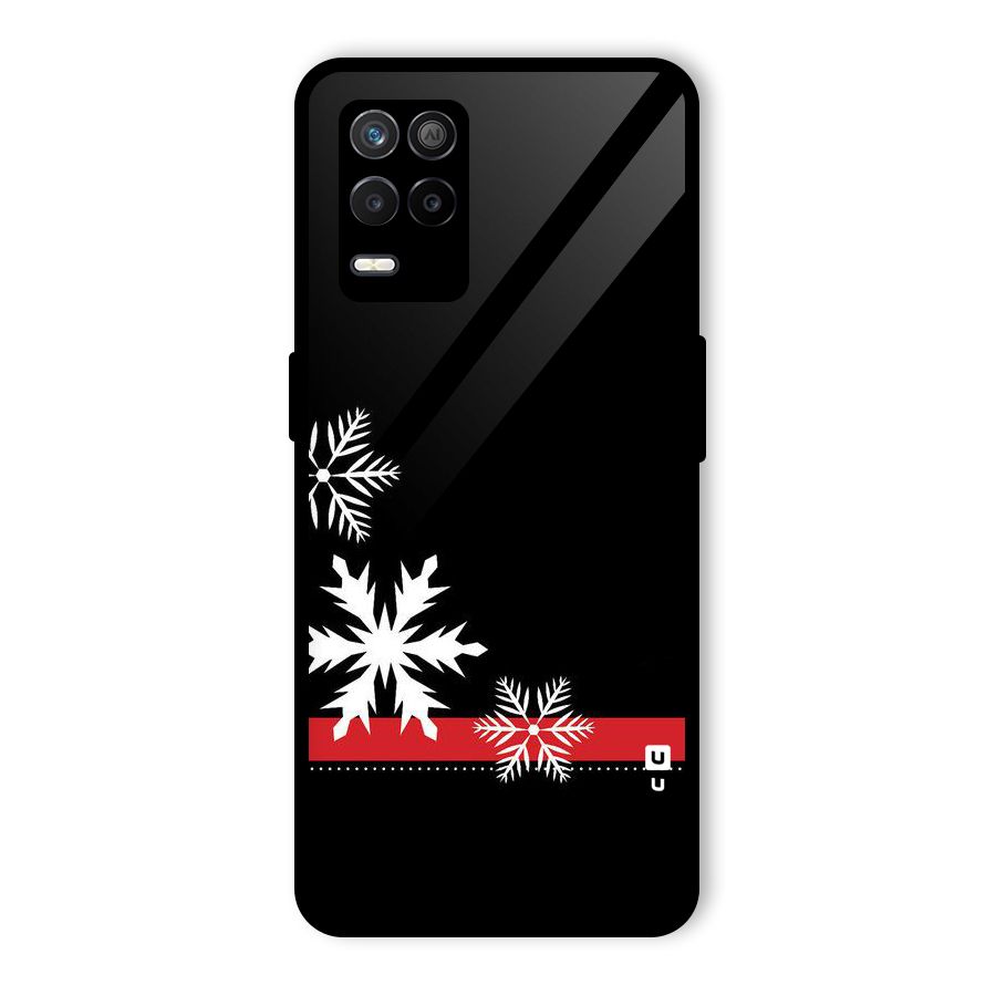 Snowflake Ribbon Glass Back Case for Realme 8 5G
