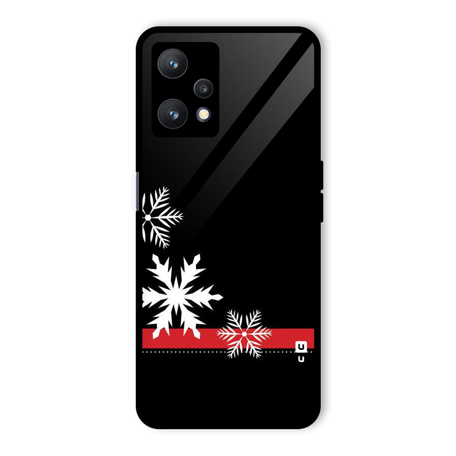 Snowflake Ribbon Glass Back Case for Realme 9 Pro 5G