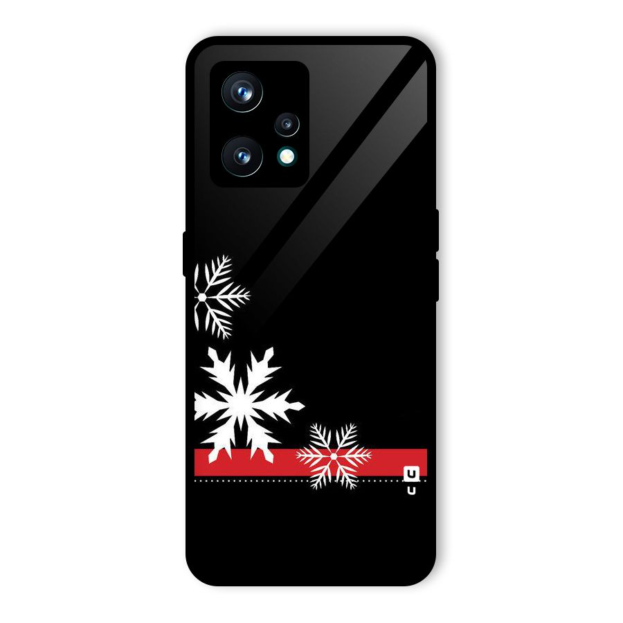 Snowflake Ribbon Glass Back Case for Realme 9 Pro Plus 5G