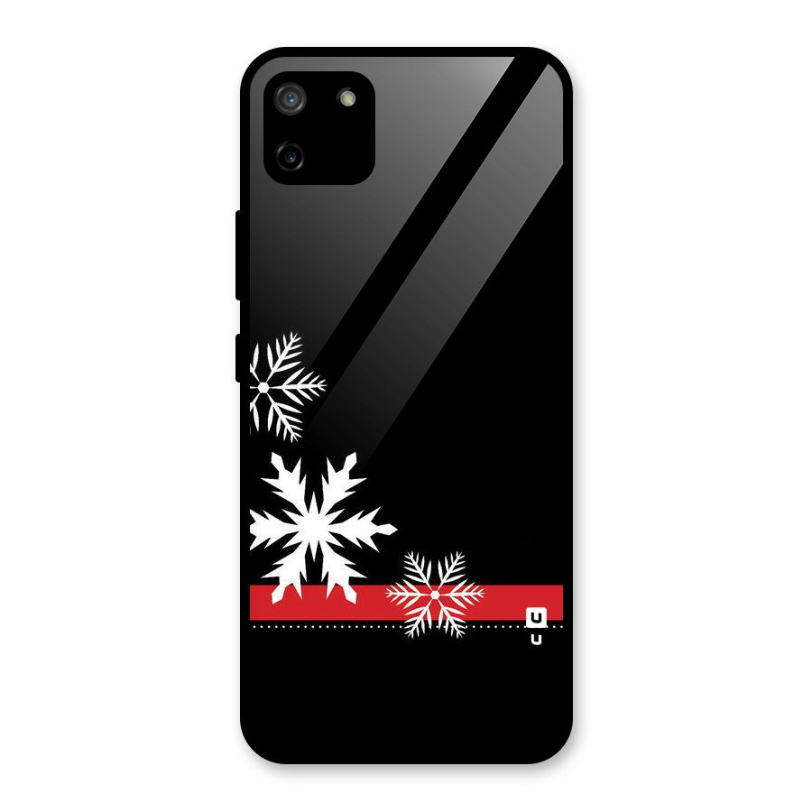 Snowflake Ribbon Glass Back Case for Realme C11