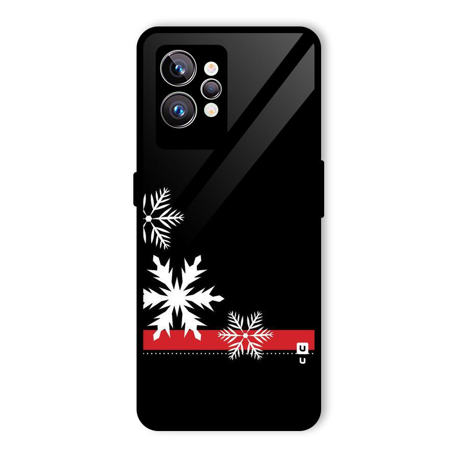 Snowflake Ribbon Glass Back Case for Realme GT2 Pro