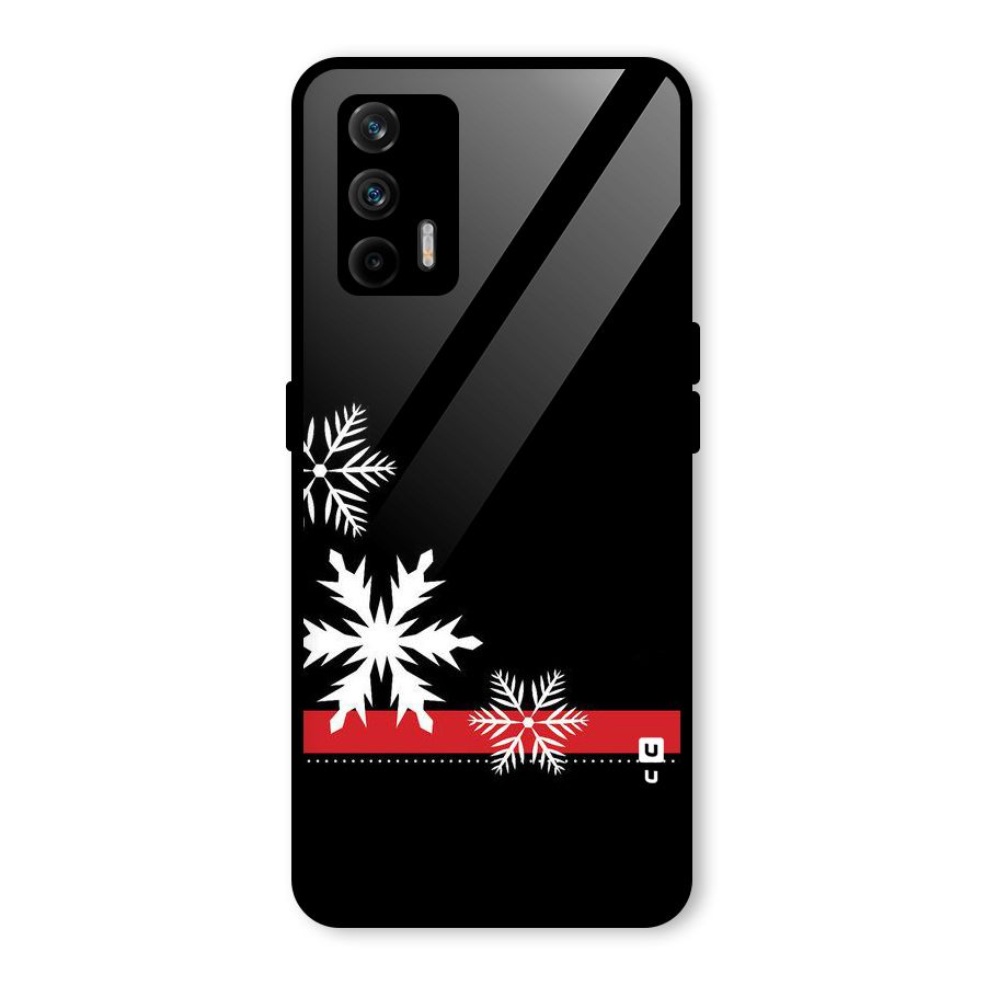 Snowflake Ribbon Glass Back Case for Realme GT 5G