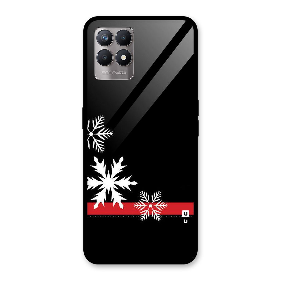 Snowflake Ribbon Glass Back Case for Realme Narzo 50